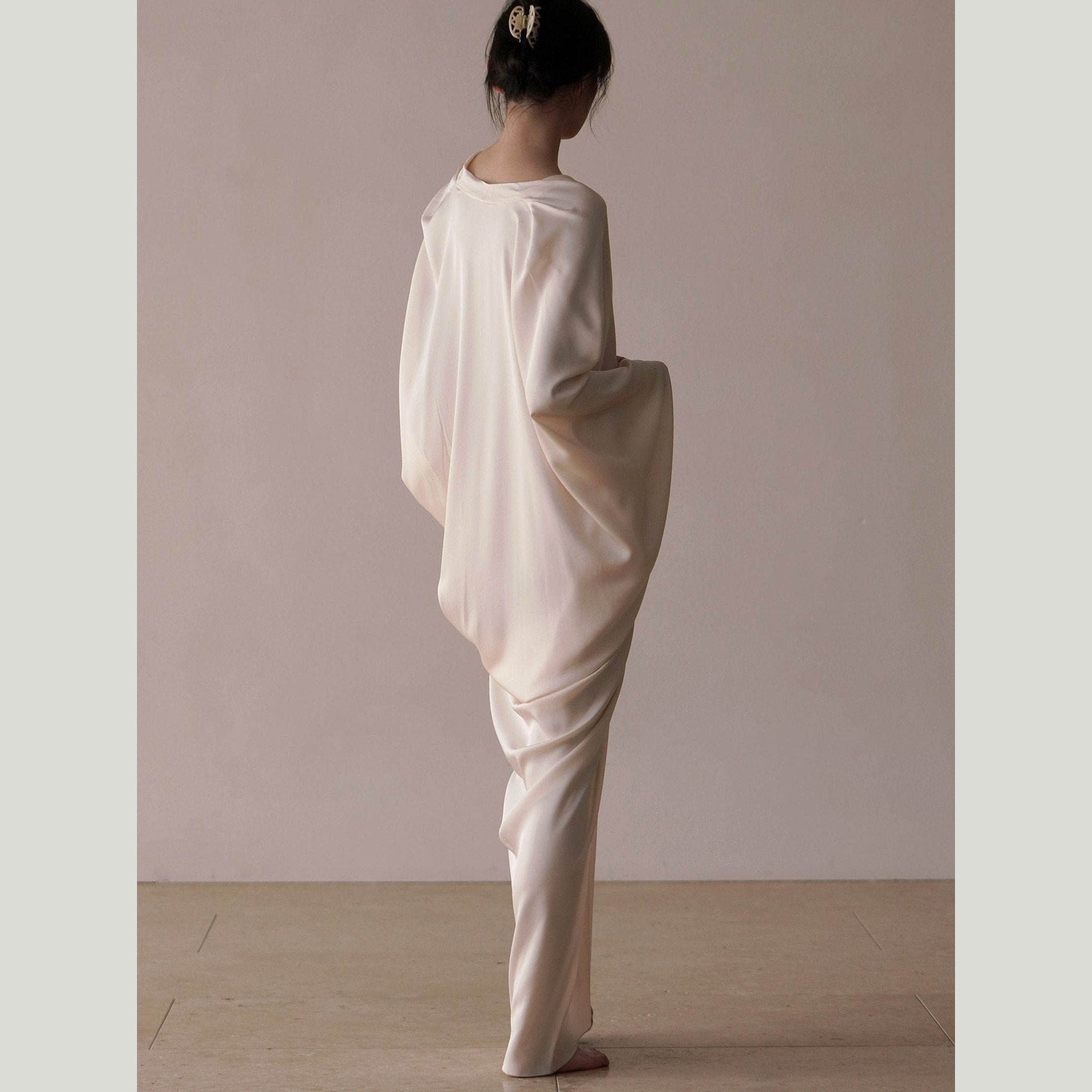 long silk dress