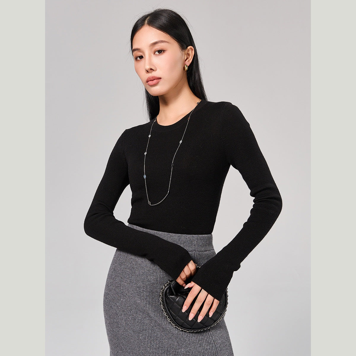 long sleeve silk tee shirts