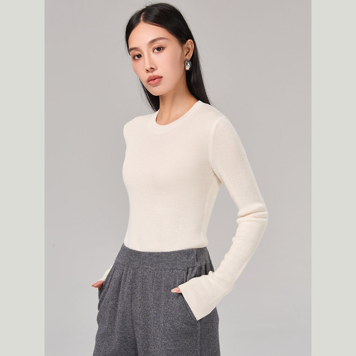 long sleeve silk tee shirts