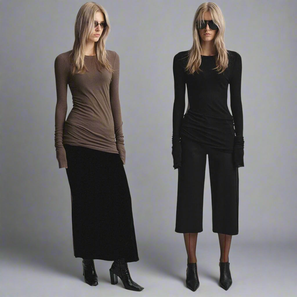 long sleeve silk tee shirts​