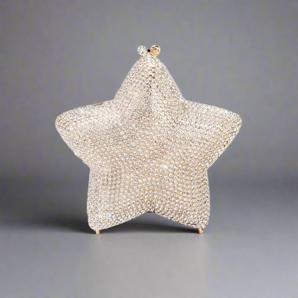 The Star Minaudière—a radiant minaudière clutch for weddings and formal events.
