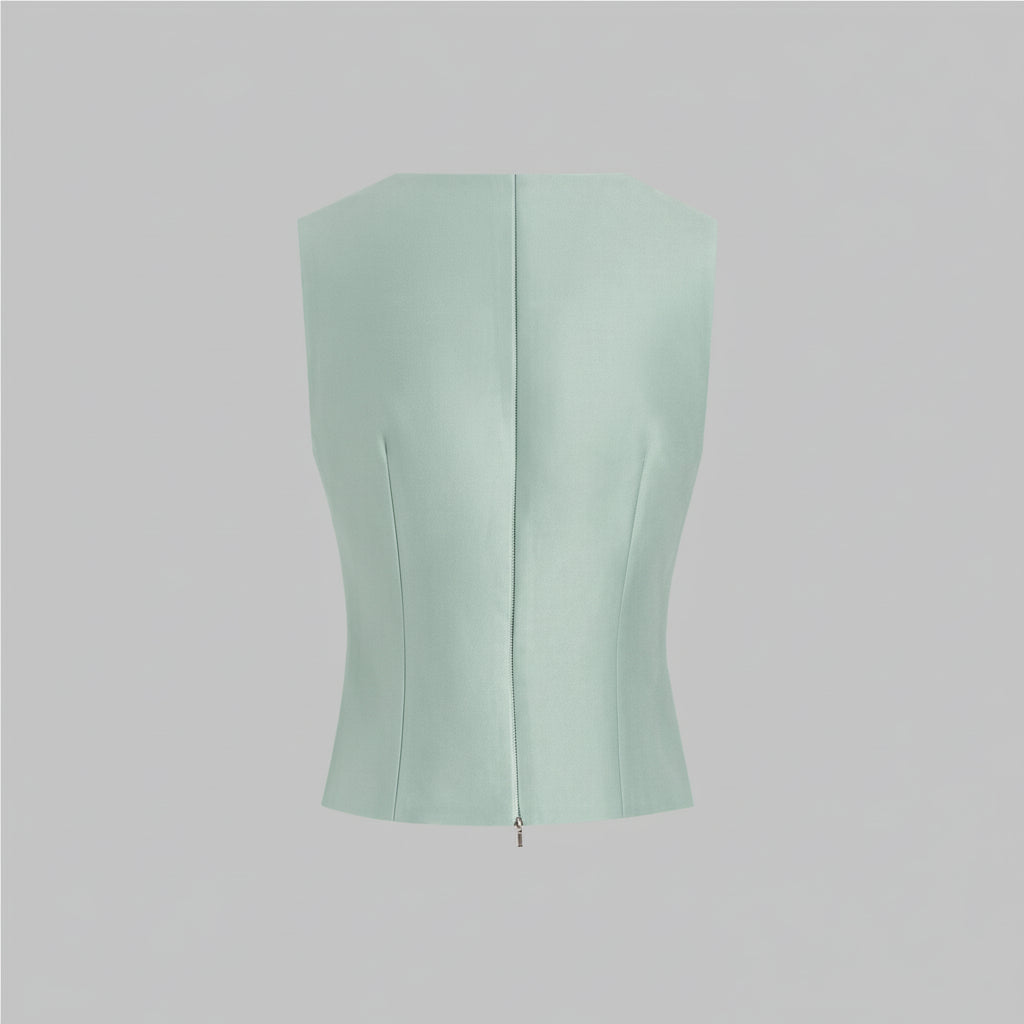 The Mint Green Papillon Top & Skirt Set