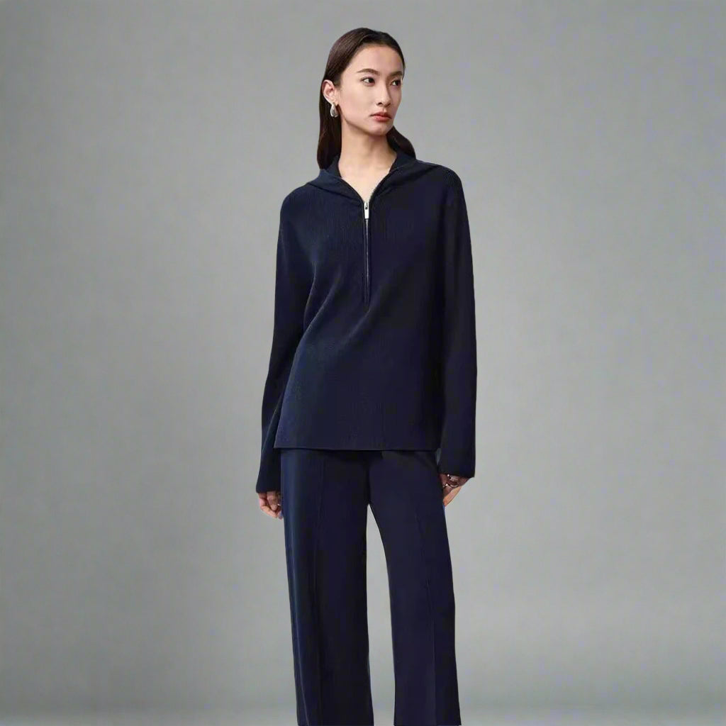 navy blue wool sweater