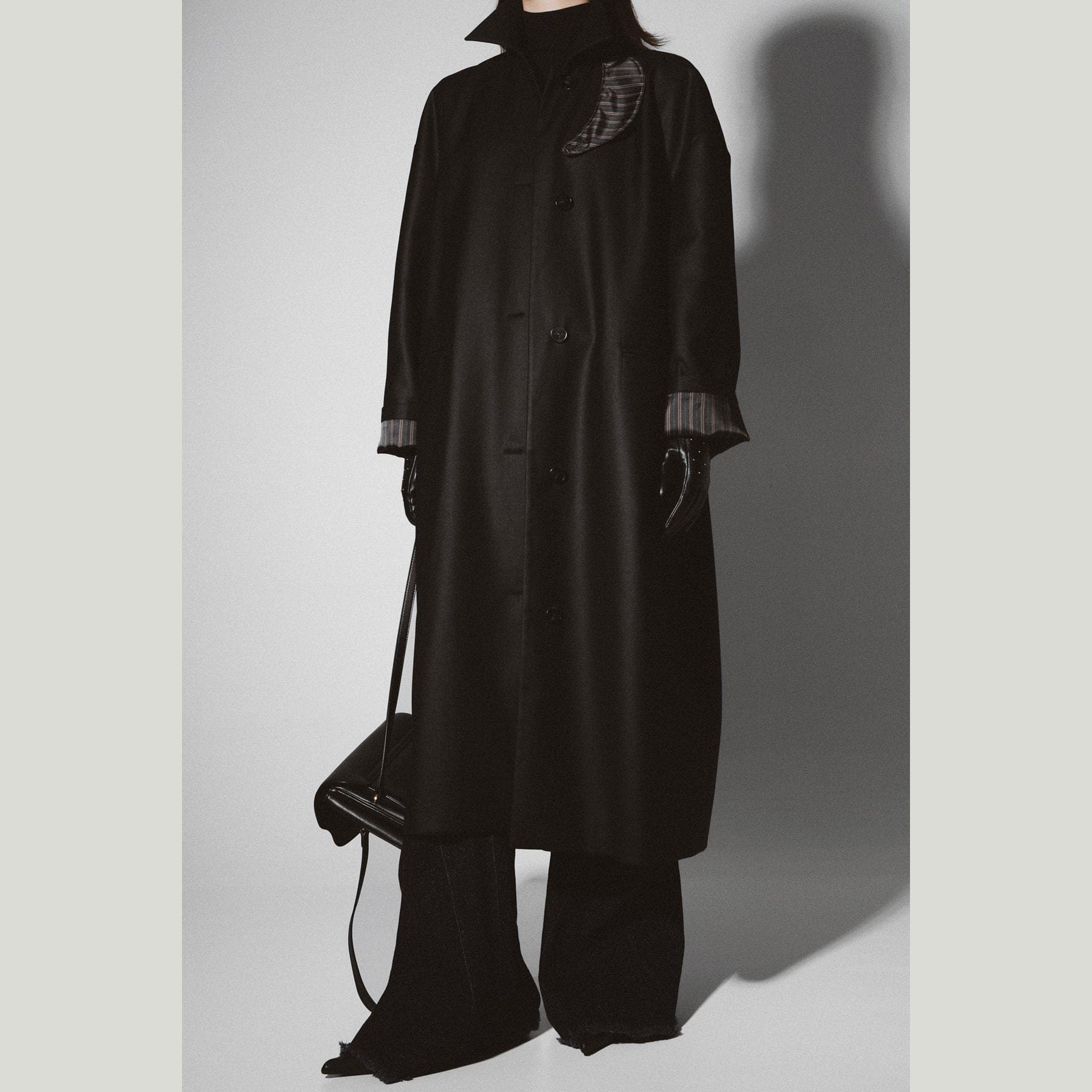petite black trench coat women