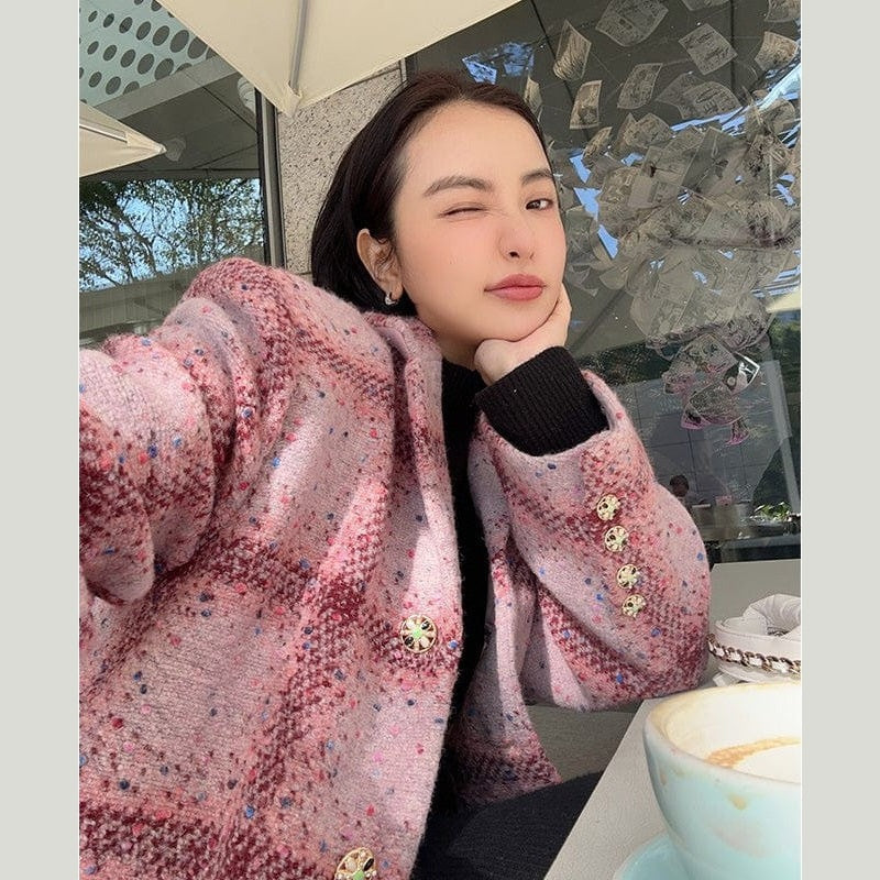 pink tweed jacket