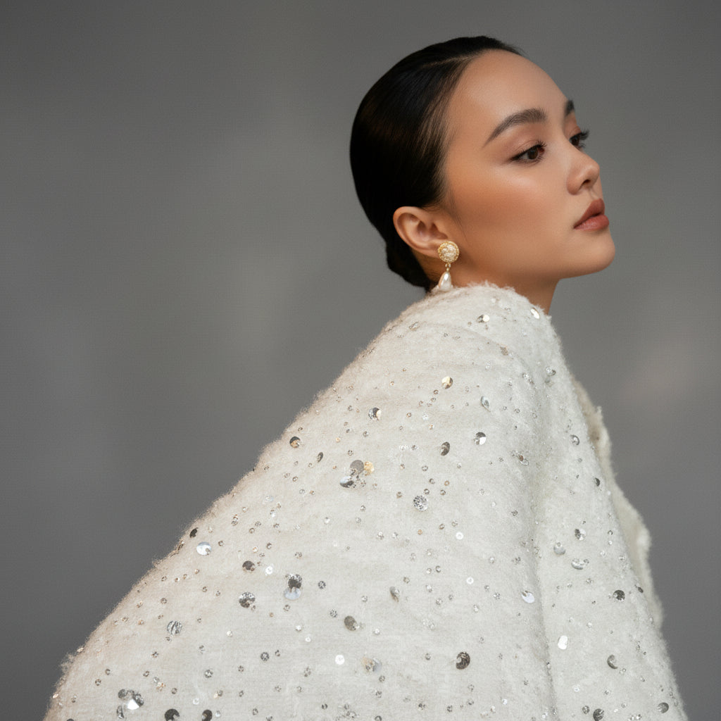 Palais Embroidered Wool Coat & Skirt Separates