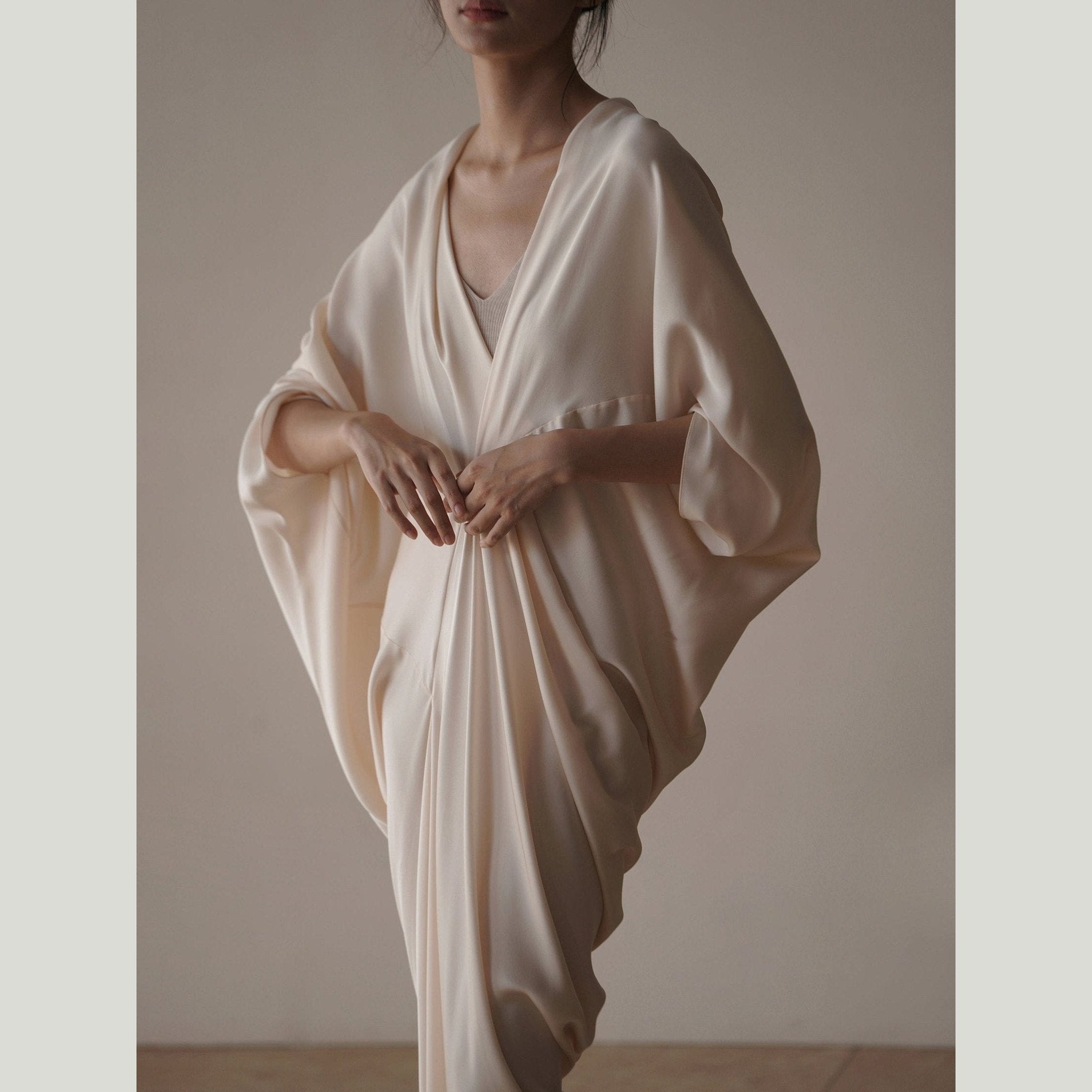 silk wedding dress