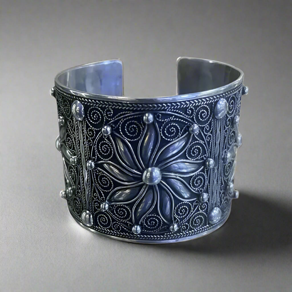 sterling silver moroccan bracelet