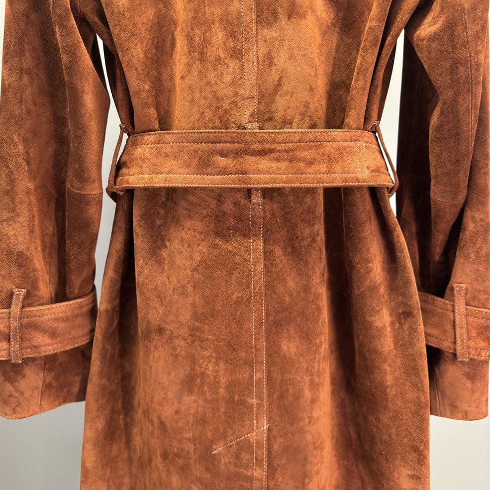 suede trench back belt
