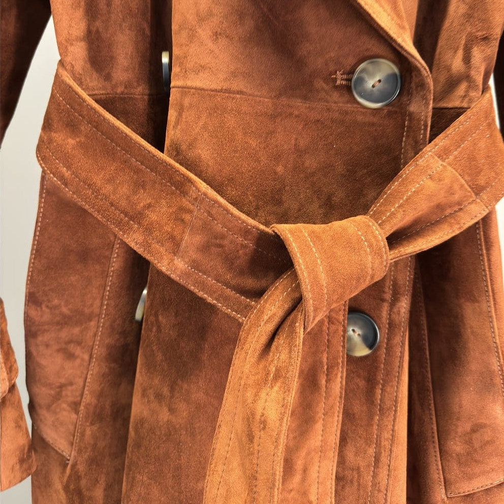 suede trench buttons