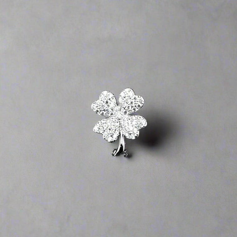 vintage four leaf clover brooch