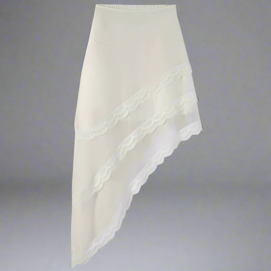white bridal shower outfit​ skirt
