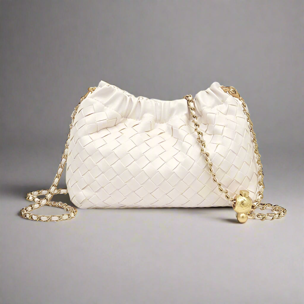 white leather travel crossbody bag