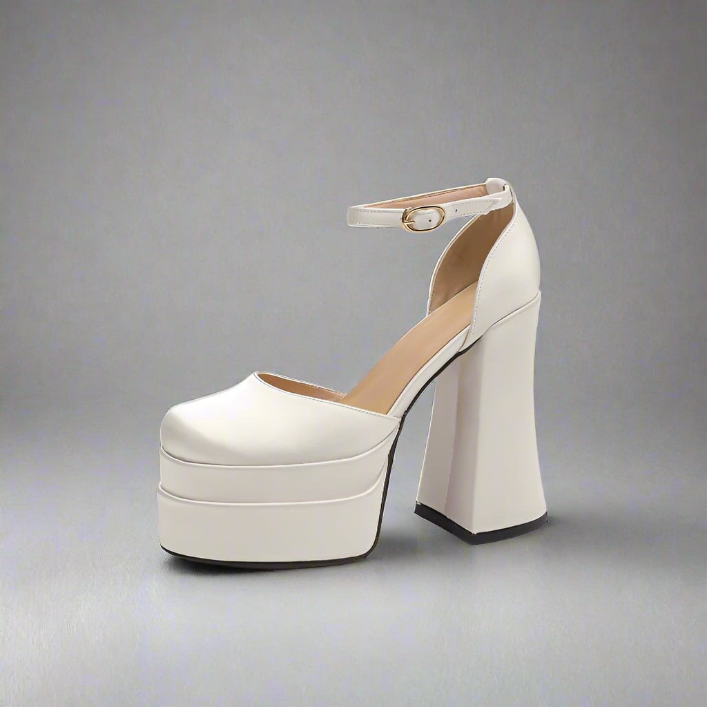 white platform shoes wedding