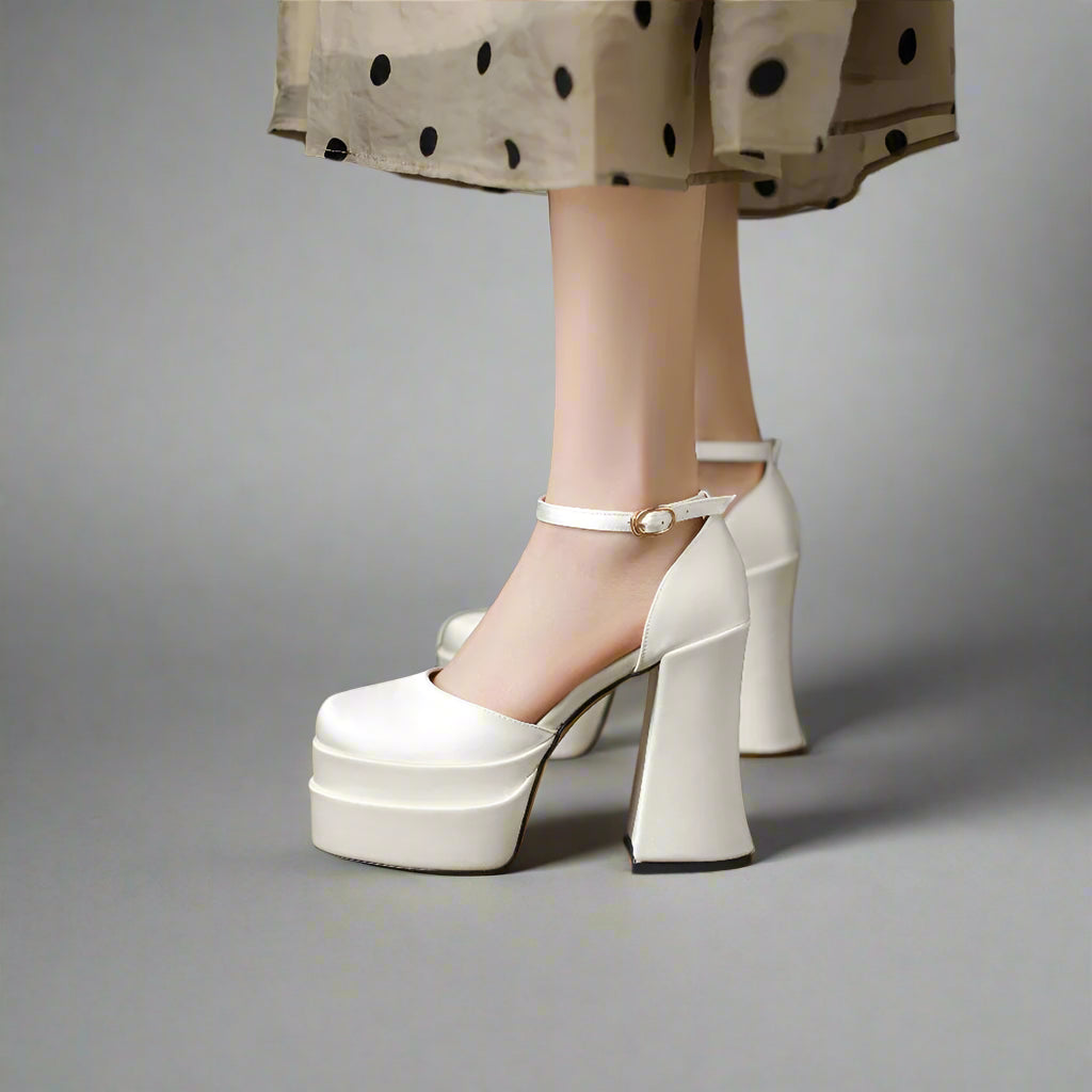white platform shoes wedding