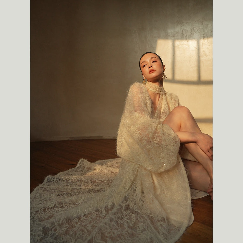 white rehearsal dinner dress