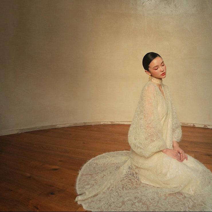 white rehearsal dinner dress