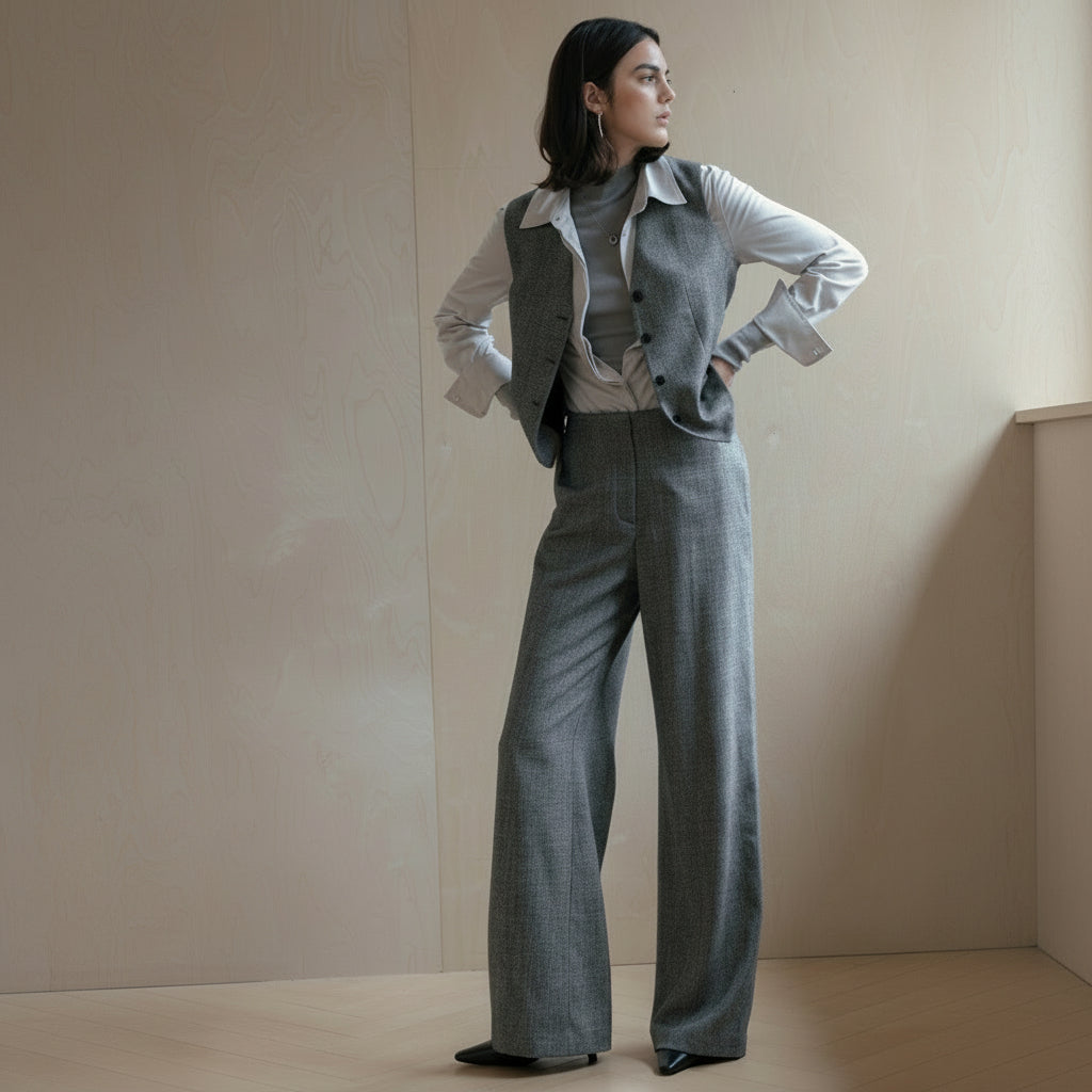 women's grey suit set​