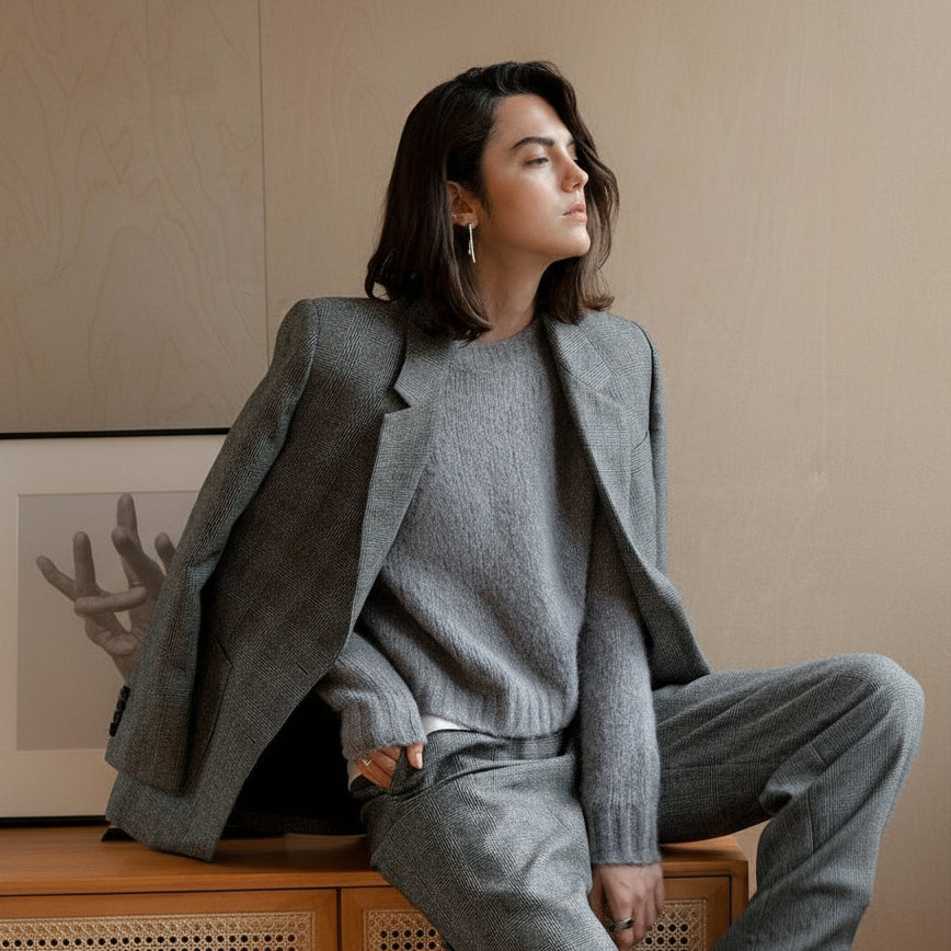 women's grey suit set​
