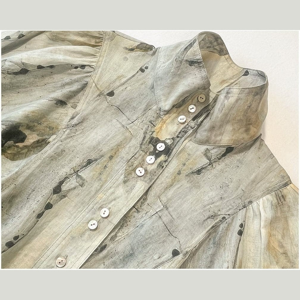 women's linen shirt for work in ramie