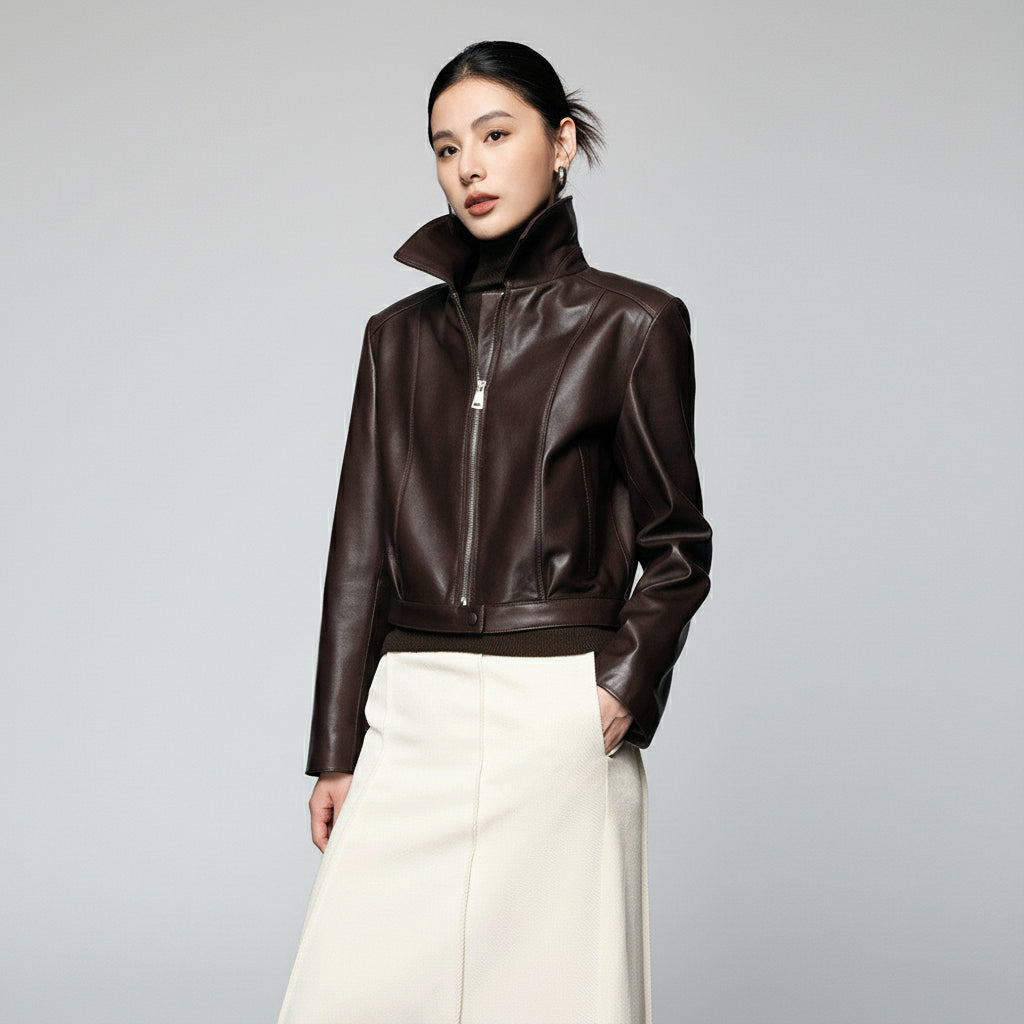 Vegetable-Tanned Sheepskin Moto Jacket | Aelse