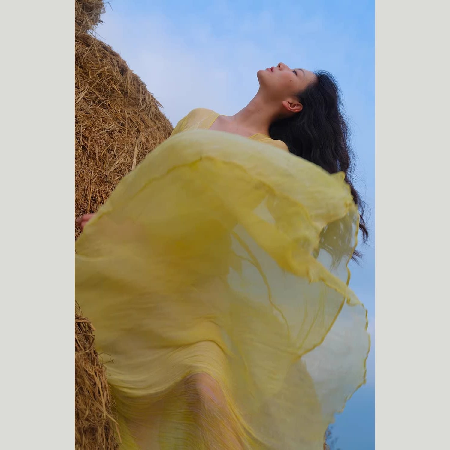 yellow gown