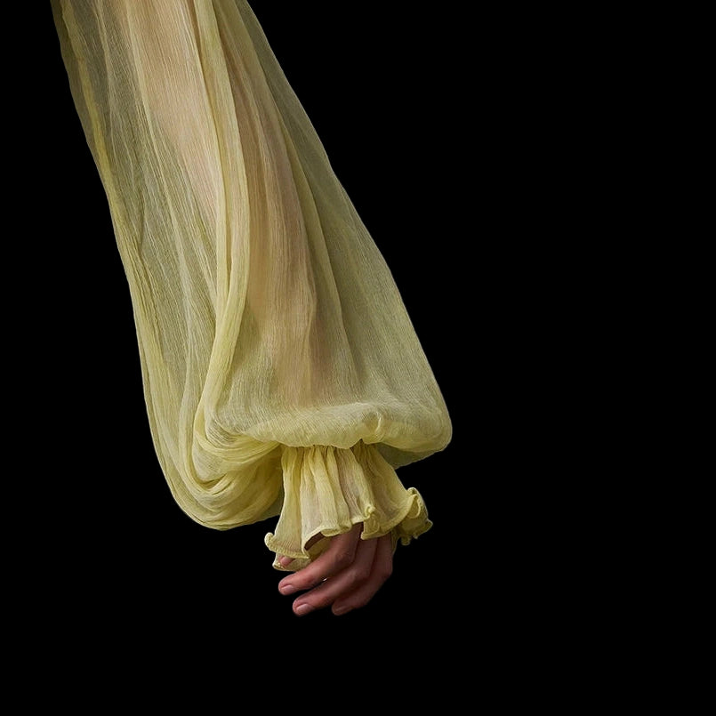 yellow gown