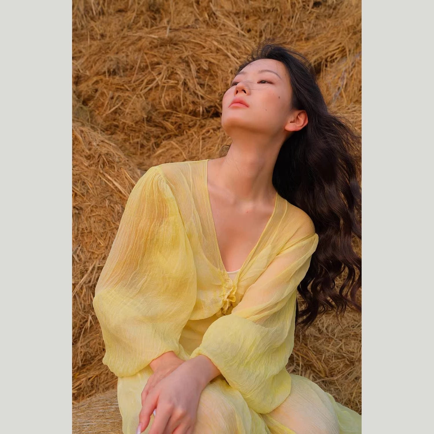 yellow gown